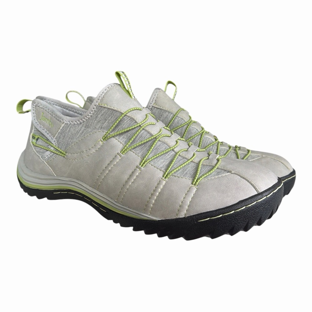 Jambu Spirit Vegan Trail Shoes Grey Green Slip On Women's Size 7.5M NWOB